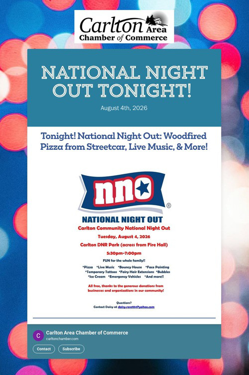 National Night Out Tonight!