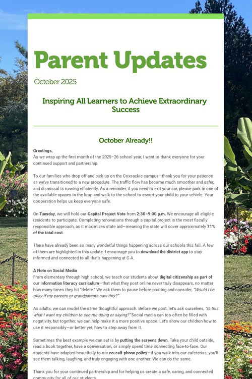 Parent Updates