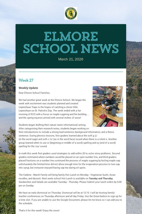ELMORE School News