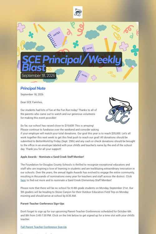 SCE Principal/Weekly Blast