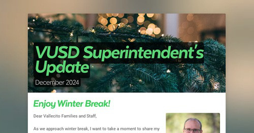 VUSD Superintendent's Update