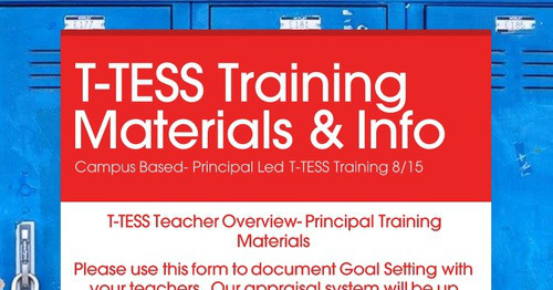 T TESS TRAINING FOR ADMINISTRATORS visual data 5