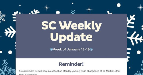 SC Weekly Update