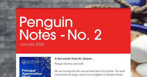 Penguin Notes - No. 2 | Smore Newsletters
