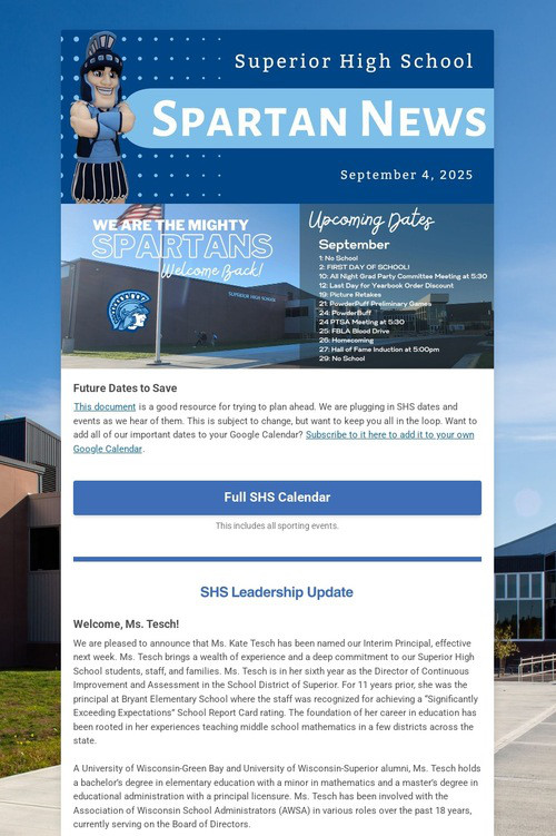 SHS Family News