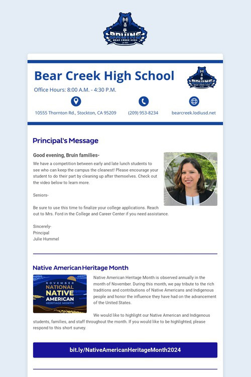 11/17/2024 BCHS Weekly Newsletter