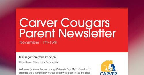 Carver Cougars Parent Newsletter