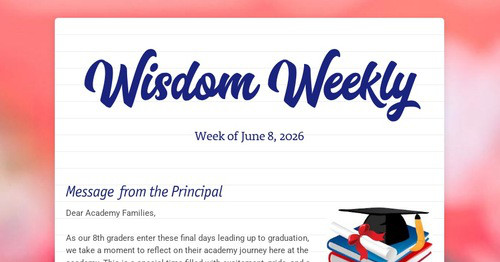 Wisdom Weekly - June 8, 2026