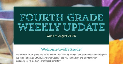Fourth Grade Weekly Update