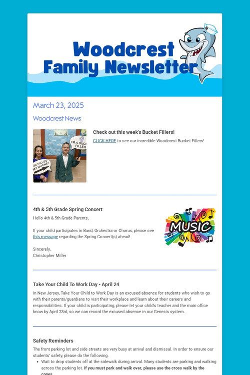 Woodcrest Family Newsletter
