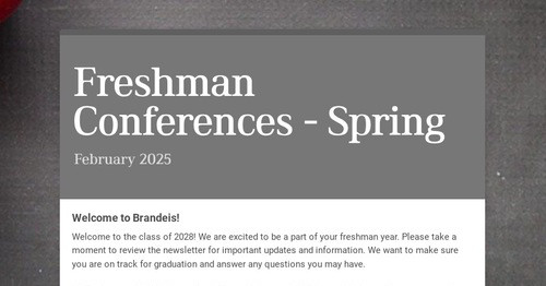 Freshman Conferences - Spring