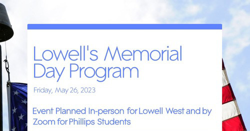 Lowell's Memorial Day Program