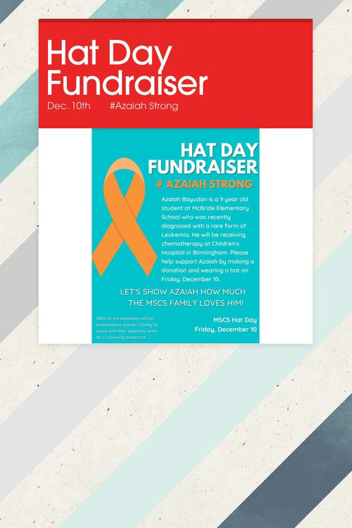 Hat Day Fundraiser