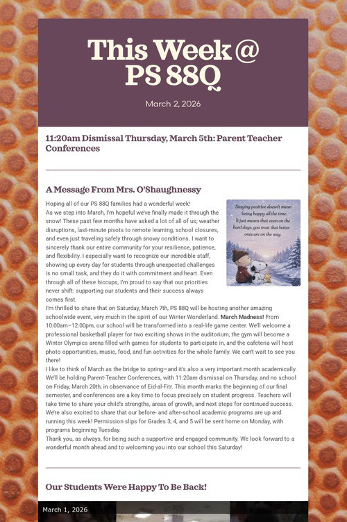 This Week @ PS 88Q