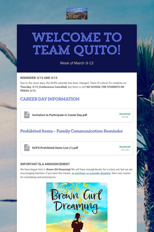 Welcome to Team Quito!