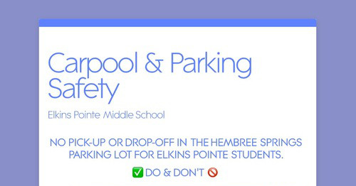 Carpool & Parking Safety