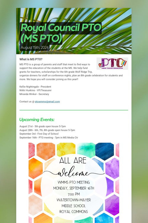 Royal Council PTO (MS PTO)