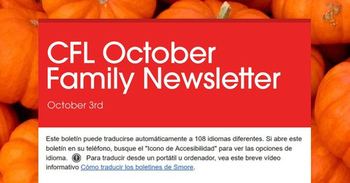 CFL October Family Newsletter