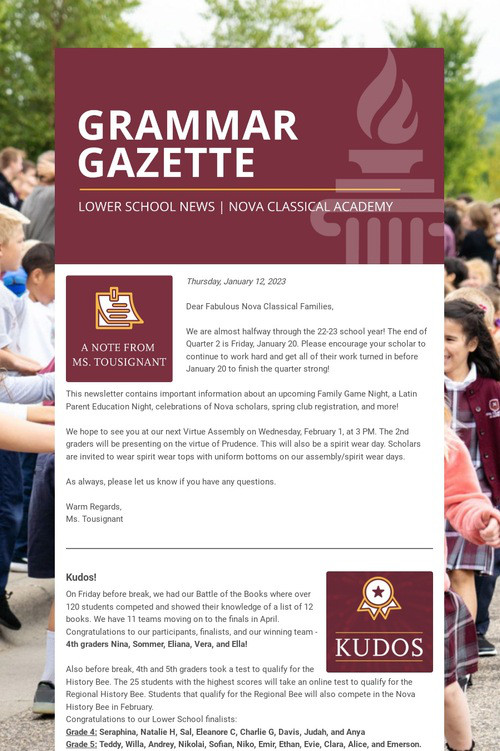 GRAMMAR GAZETTE
