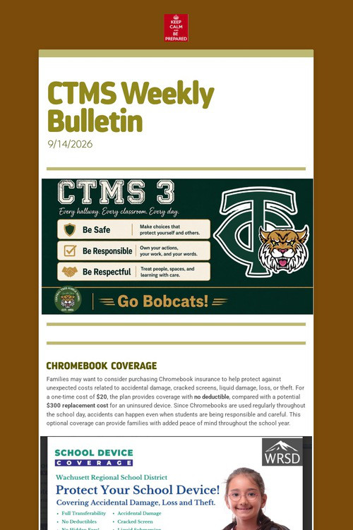 CTMS Weekly Bulletin