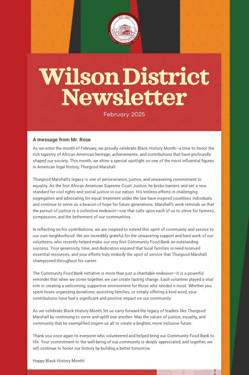Wilson District Newsletter