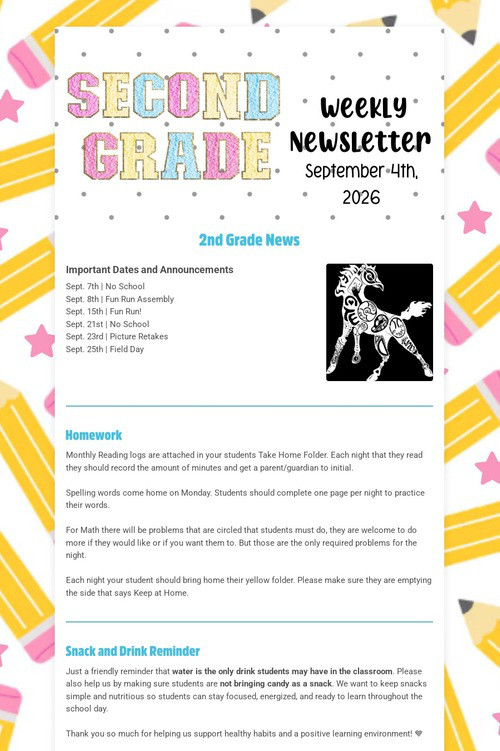 Weekly Newsletter 9/4