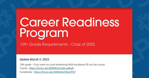 Career Readiness Program