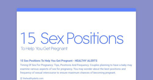 15 Sex Positions Smore Newsletters