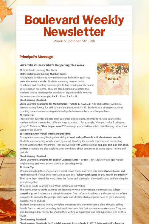 Boulevard Weekly Newsletter