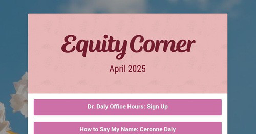 Equity Corner