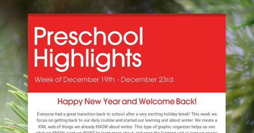 Preschool Highlights