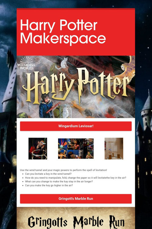 Harry Potter Makerspace