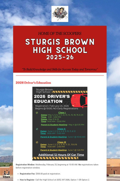 STURGIS BROWN HIGH SCHOOL