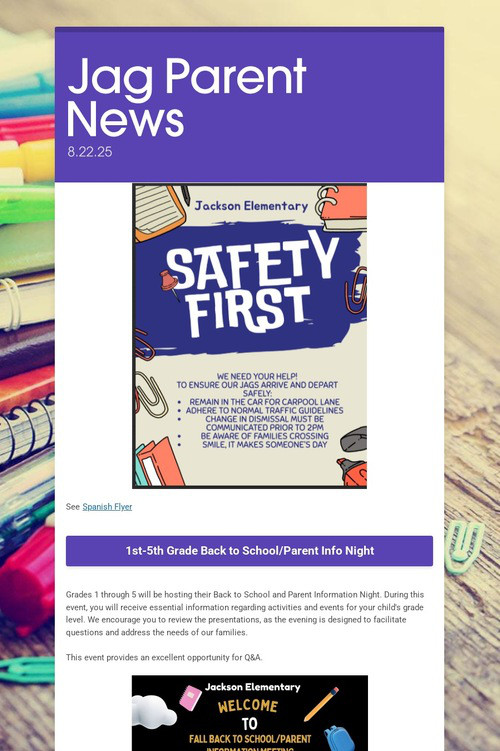 Jag Parent News