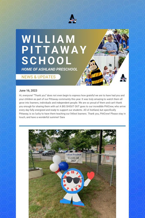 Ashland Preschool Weekly Update