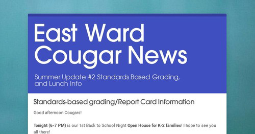 East Ward Cougar News