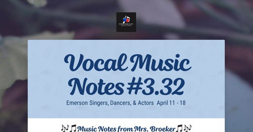 Vocal Music Notes #3.32