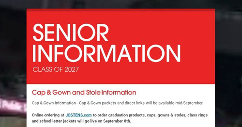 SENIOR INFORMATION