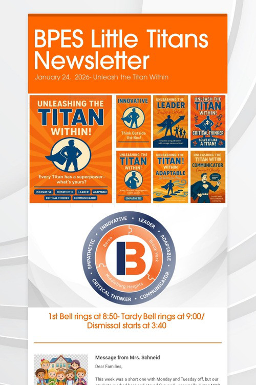 BPES Little Titans Newsletter