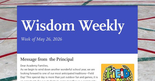 Wisdom Weekly - May 26, 2026