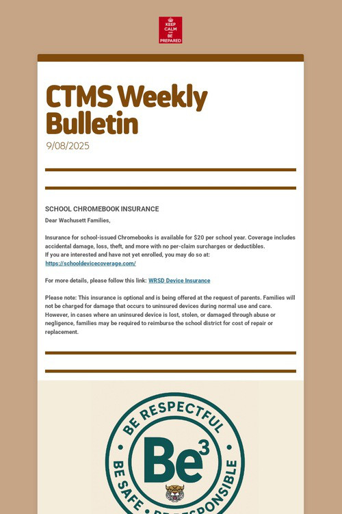 CTMS Weekly Bulletin