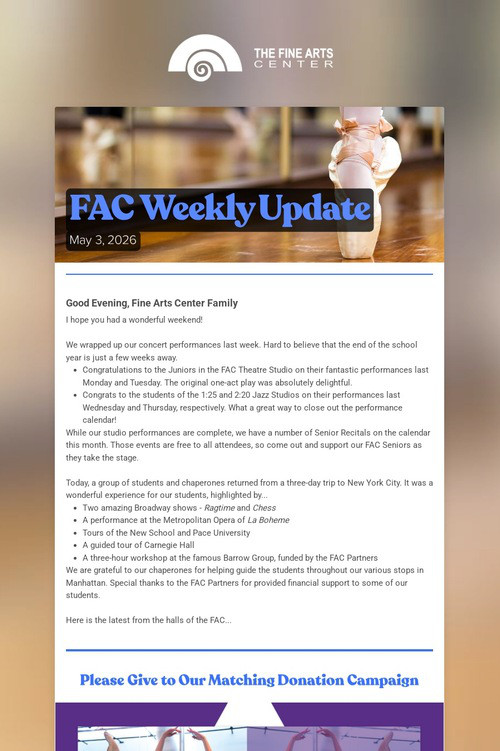 FAC Weekly Update