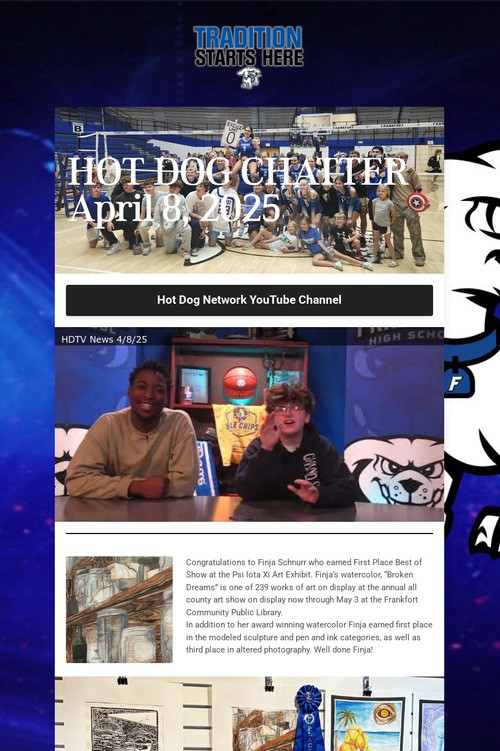 HOT DOG CHATTER April 8, 2025