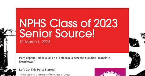 NPHS Class of 2023 Senior Source!