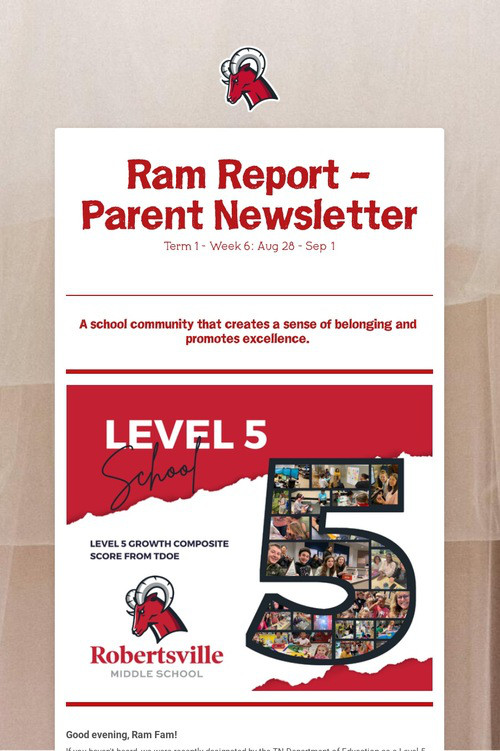 Ram Report - Parent Newsletter