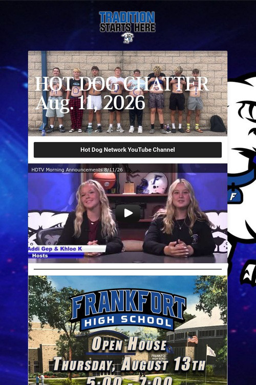 HOT DOG CHATTER Aug. 11, 2026