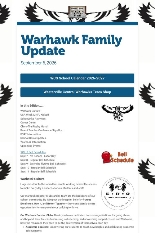 Warhawk Family Update