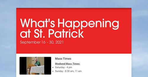 What's Happening at St. Patrick
