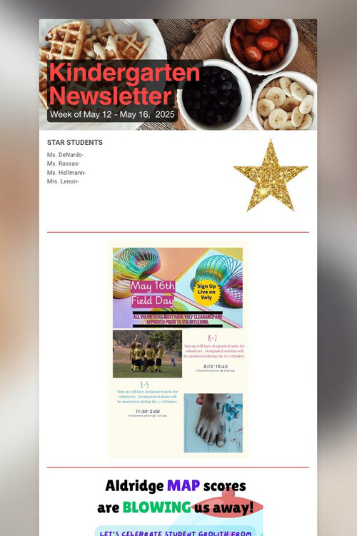 Kindergarten Newsletter