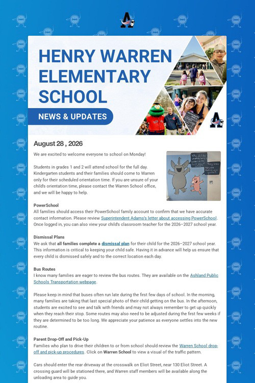 Warren School Weekly Update